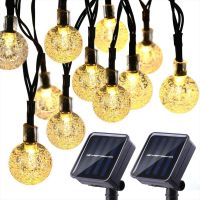 8 Modes Solar Light Crystal ball 7M/12M/ LED String Lights Fairy Lights Garlands For Christmas Party Outdoor Decoration Navidad