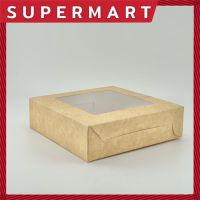 SUPERMART กล่องบราวนี่ 4 ชิ้น 12*12*3.5 cm. เลือกได้ 2 แบบ (1*20) #1401700 #1401712