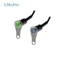 Lmodri ที่ติดมอเตอร์ไซด์สแตนเลส LED,แฮนด์มอเตอร์ไซด์สามารถปรับได้ปุ่ม DC12V ไฟหน้า