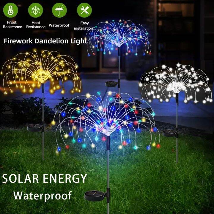 Solar Christmas Lights Outdoor Waterproof Solar Firework Light Solar