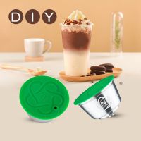 Yyuanyuan Icafilas แคปซูลสแตนเลสแคปซูลกาแฟแบบเติมได้สำหรับเครื่องทำกาแฟ Dolce Gusto สำหรับ Mini Me Piccolo XS