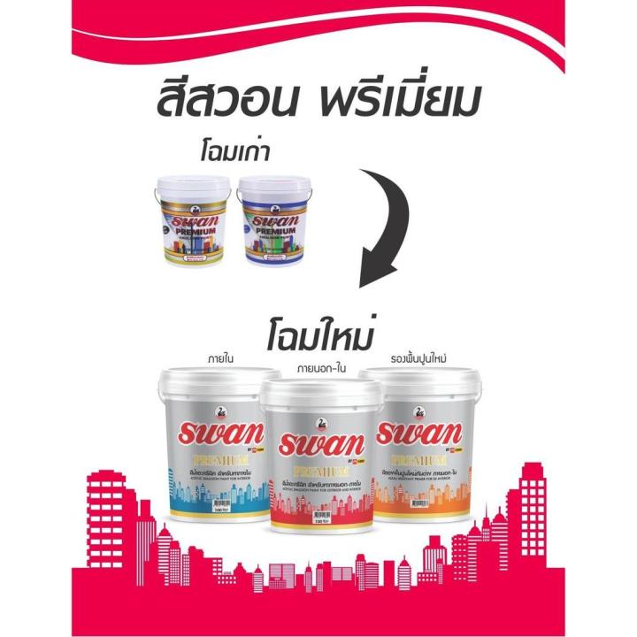 สุดคุ้ม-สีทาบ้าน-swan-premium-ใช้เป็นสีทาบ้าน-สีทาอาคาร-สำหรับทาภายนอกเเละภายใน-สะท้อนuvได้ดี-ขนาด-5-กก-ปริมาตรสุทธิ5-5ลิตร-ราคาถูก-อุปกรณ์-ทาสี-บ้าน-แปรง-ทาสี-ลายไม้-อุปกรณ์-ทาสี-ห้อง-เครื่องมือ-ทาสี