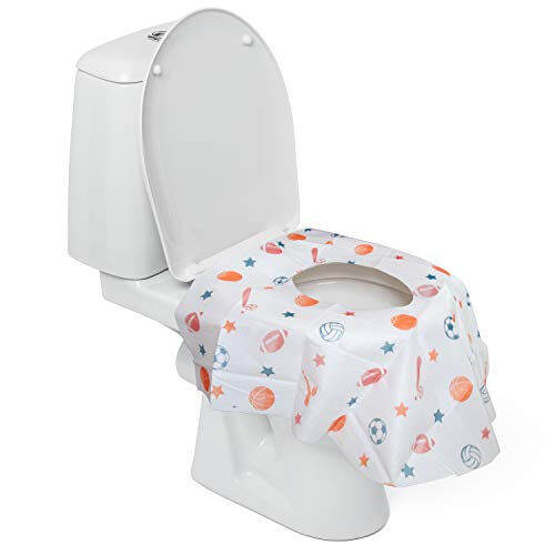 POTTY SHIELDS Disposable Toilet Seat Covers for Kids & Adults, 20 Pack