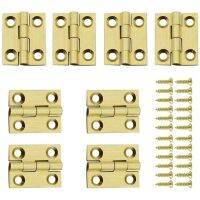 New 10pcs Mini Solid Brass Hinges Folding Butt Hinges Connectors DIY Accessories for Wooden Box Jewelry Chest Box Cabinet Drawer