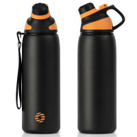 Fjbottle กระติกน้ำเก็บความร้อน 1000ML (34Oz) กระติกน้ำสุญญากาศผนังคู่พร้อมฝาปิดแม่เหล็กกีฬากลางแจ้งขวดน้ำสแตนเลสแก้วเก็บความร้อน Leak Proof