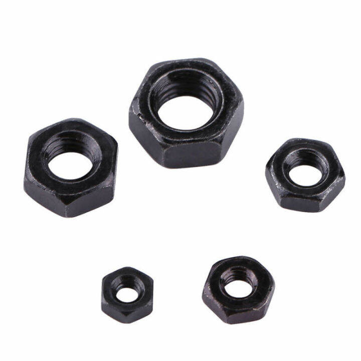 25pcs-black-grade-8-8-steel-din934-hex-hexagon-ordinary-nut-for-m1-6-m2-m2-5-m3-m4-m5-m6-m8-screw-bolt