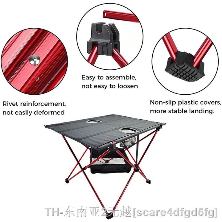 hyfvbu-camping-folding-table-with-cup-holder-for-hiking-picnic-fishing