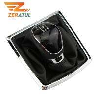 Zeratul ออโต้สำหรับฟอร์ดโฟกัส2 MK2 2005-2011เฟียสต้าคูก้า08-12แต่งรถ5 6สปีดลูกบิด Gear Head ปรับแต่งหนังเทียมรองเท้าบูท Ysno