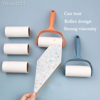 Tearable Roll Paper Sticky Roller Dust Wiper Pet Hair Clothes Carpet Tousle Remover Replaceable Cleaning Brush Accessories
