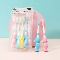 Monster2 shop ส่งจากไทย แปรงสีฟันเด็ก 2-5 ขวบ แพ็คละ 4 ชิ้น แปรงสีฟันเด็กขนนุ่ม kid toothbrush Soft Slim แปรงฟันเด็กขนนุ่มพิเศษ แปรงสีฟัน สำหรับเด็ก