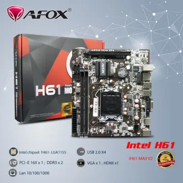 Có mấy khe cắm RAM trên bo mạch chủ Afox H61?
