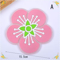 CHUN 1pcs Cherry Blossom แผ่นฉนวนความร้อนแผ่นโต๊ะอาหารแผ่น Anti-Skid CUP Pads