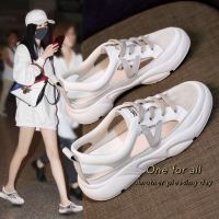 [ส่งเร็วพิเศษ!] ?พร้อมส่ง❣️( TX166) รองเท้าแตะกีฬา  รองเท้าผ้าใบแฟชั่น รองเท้าผ้าใบผู้หญิง รองเท้าหนังสีขาวสไตล์เกาหลี