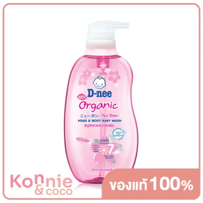 D-nee Organic Head &amp; Body Baby Wash For Newborn 380ml #Sakura