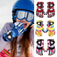 【LZ】▦❂◑  Meninas Meninos Inverno Luvas Quentes Luvas De Esqui Impermeáveis Profissionais Luvas De Esqui À Prova De Vento Luvas De Snowboard Luvas De Equitação