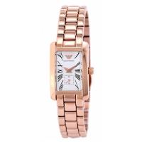 นาฬิกาผู้หญิง EMPORIO ARMANI Classic White Dial Rose Gold-tone Ladies Watch AR0174