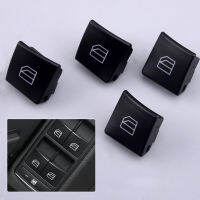 4Pcs Black Car Master Window Switch Button Cover Cap Fit for -Benz C Class W204 C200 C220 E200 CLA GLK ML350