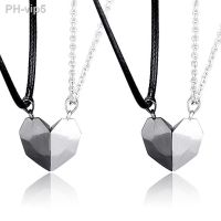 4Pcs Lovers Heart Pendant Couple Magnetic Multi-Faced Heart Pendant Necklace Jewelry