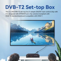 DVB-T2 H.264 HD กล่องรับสัญญาณดิจิตอลทีวีกล่องดาวเทียมรองรับ YouTube 92/5000 DVB-T2 DVB-C MPEG4 H.264 HD Digital set-top