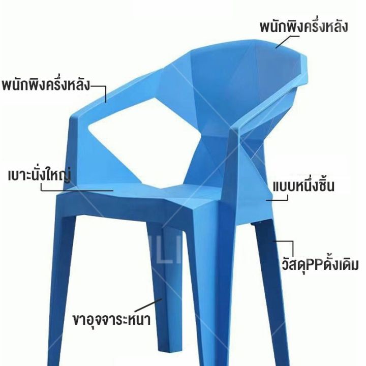 shayneเก้าอี้พลาสติก-นเรขาคณิต-เก้าอี้-เก้าอี้พลาสติก-เก้าอี้มีพนักพิง-เก้าอี้กินข้าว-เก้าอี้ทำงาน-เกรดเ-รับได้120กิโล