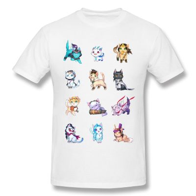 New Summer T Shirt League Of Ad Cats T-Shirt Cotton League Of Legends Ofertas Tee Shirt