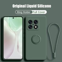 【Enjoy electronic】 Official Liquid Silicone Magnetic Ring Holder Phone Case For OnePlus 9 10 Pro 8 Nord 5G With Wrist Strap Shockproof Candy Cover