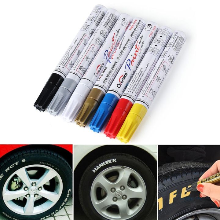 5HESUOI Universal Metal Waterproof Tread Rubber Tire Marker Pen Car