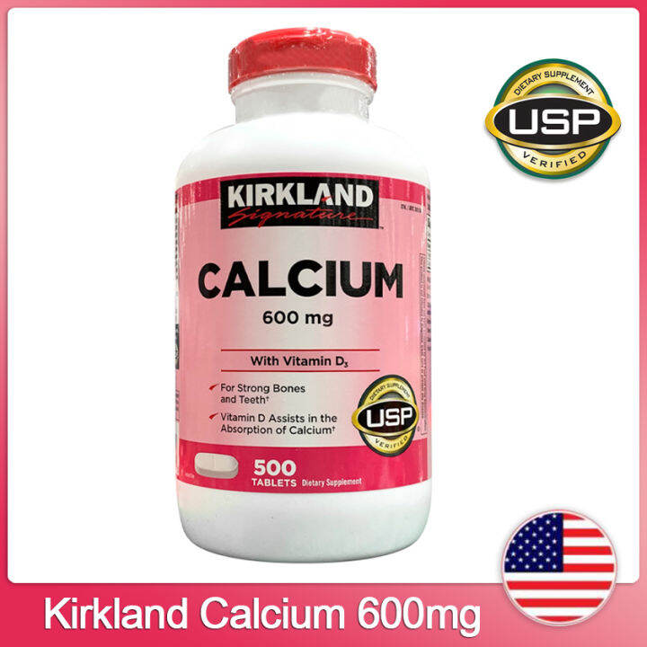 Kirkland Signature Calcium 600 mg. with Vitamin D3 500 Tablets Lazada