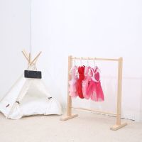 [COD] Small clothes hanger wooden pet floor simple storage coat cat baby hanging