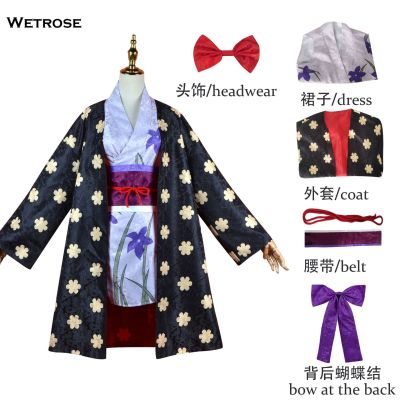 ชุดหนึ่งชิ้น Wetrose Nico Robin Wano ชุด Kimono Cos ผู้หญิงชุดอนิเมะเกมชุดคอสเพลย์ชุดธรรมดา