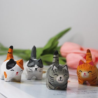 【CC】►▤  Ornament Cats Statues Car Figurines Desktop Decorations Crafts for Kids Girls1pc