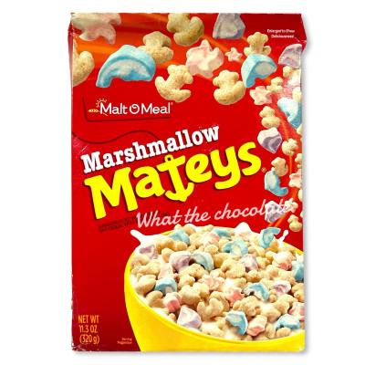 (Sale! กล่องมีชำรุด) Marshmallow whole grain oat cereal ซีเรียลโฮลเกรนผสมมาร์ชแมลโรว นำเข้าจากอังกฤษ