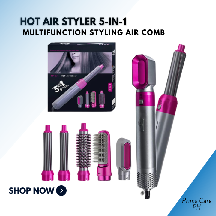 HOT AIR STYLER 5IN1 MULTIFUNCTION STYLING HAIR COMB PREMIUM HAIR PROTECTION WITH ANTISTATIC