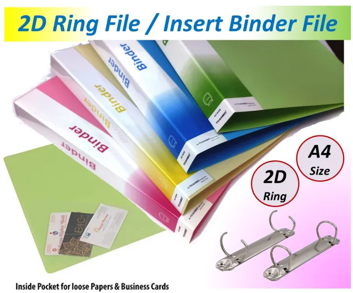TRANBO 2D Ring File A4 Size Ring Binder Box File Lazada