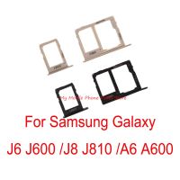 ที่ใส่ถาดซิมการ์ดแบบคู่/เดี่ยวเหมาะสำหรับ Samsung Galaxy J6 J600 J600F J8 J810 J810F A6 A600 A605ถาดใส่ซิมเครื่องอ่านสล็อต