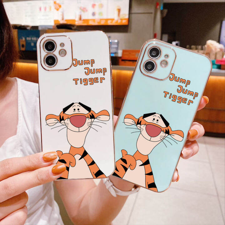 ggk-ปลอกชุบเคลือบลายการ์ตูนเสือวินนี่เดอะพูห์ฟรีสายคล้อง-y02t-y02a-vivo-เคสโทรศัพท์นิ่ม