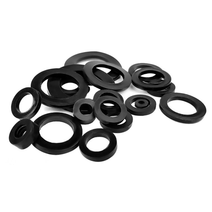 new-m3-m4-m5-m6-m8-m10-m12-m20-black-plastic-rubber-flat-washer-plane-spacer-insulation-gasket-ring-for-screw-bolt