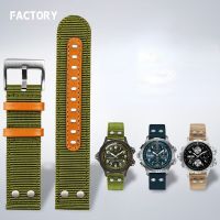 Watchband For Hamilton Khaki Aviation Overrunning Wind Speed Series Nylon Canvas Watch Strap Accessories 20Mm 22Mm