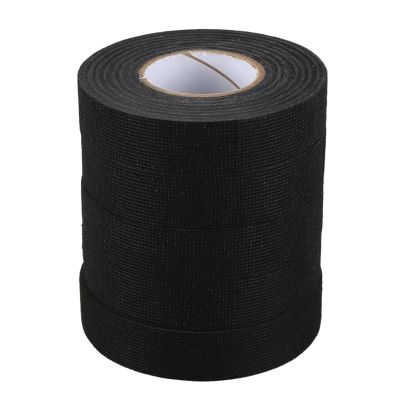 5Pc Heat-Resistant Wiring Harness Tape Looms Wiring Harness Cloth Fabric Tape Adhesive Cable Protection 19Mm X 15M