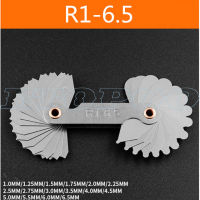 R0.3-1.5เกจวัดรัศมี4ชิ้น R7.5-15 R1-7 R15.5-25เครื่องมือวัดโค้งเว้าโค้ง R1-6.5/R7-14.5/R15-25/R26-80สแตนเลส