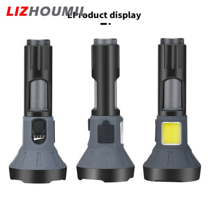 lizhoumil-ไฟฉายแรงสูงชาร์จ-usb-ได้-ไฟฉายฉุกเฉินซูมอัจฉริยะสำหรับกลางแจ้งกันน้ำ