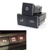 1PC LED DRL Spotlights Packing Radar Music Power On Off Camera Switch Button For Volkswagen Golf 6 Jetta 5 MK5 EOS Scirocco Polo Wall Stickers Decals