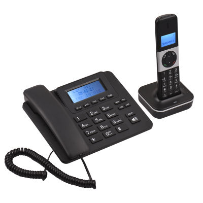 【ร้อน / ซีโอดี】KKmoon D2002 TAM ระบบโทรศัพท์มีสาย/ไร้สายขยายได้,ระบบตอบรับเครื่องเรียก ID/โทรเรียกและหูฟัง/ลำโพงฐานรองรับ8ภาษาสำหรับการประชุมในบ้านสำนักงาน