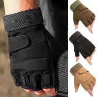 Outdoor Tactical Gloves Sport Gloves Half Finger Military Men Women Combat Shooting Hunting Fitness Fingerless Gloves Adhesives Tape