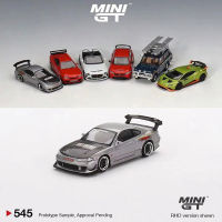 MINI GT 1:64 Model Car Silvia Top Secret (S15) Alloy Die-Cast Vehicle -Silver #545