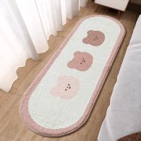 40x120cm/60x160cm Fluffy Soft  Bedroom Carpet Cute Childrens Bedside Rug Kids room Non-Slip Baby Playmats Floor Mat Long Living Room Mats