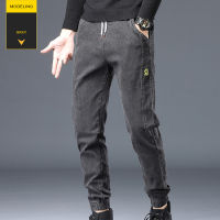 Spring Autumn Men Jeans Cotton Denim Hip Hop Slack Bottom Joggers Streetwear Skinny Blue Pants Harem Trousers Men M-5XL