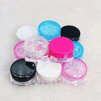 【CW】▽✣  10Pcs Plastic Storage Bottom Sample Jar Pot Vials Makeup Face Pigment 5g