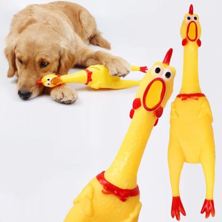 ของเล่นที่มีเสียงสุนัขขนาดเล็กขนาดใหญ่ของเล่นมีเสียงสำหรับสุนัขคั้นไก่ไก่ขันไก่ขัน