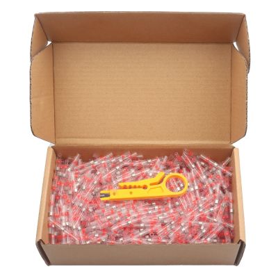 ☍▦ AWG22-18 500/1000PCS Heat Shrink Soldering Sleeve Insulated Waterproof Electrical Butt Splice Wire Butt Connectors Terminals